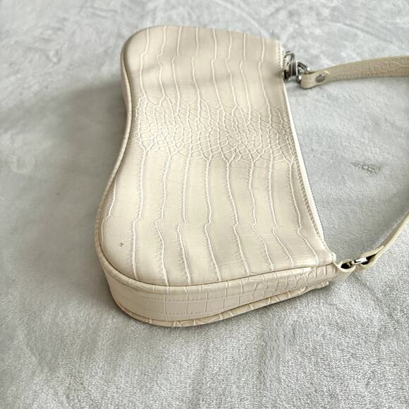 JW PEI Eva Shoulder Bag Ivory White Croc Print Small Purse Handbag Vegan - Picture 3 of 14